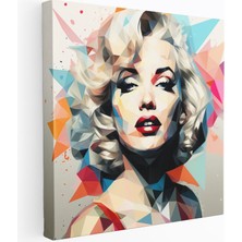 Popcasso Geometrik Geleneksel Hollywood Portresi Temalı Duvar Tablosu