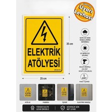 Ergündoğdu 'Elektrik Atölyesi' Ikaz Uyarı Ikaz Levhası Pvc 25X35 cm