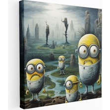 Popcasso Minyonlar Rüya Surrealist Stil Modern Sanat Temalı Kanvas Tablo
