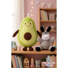 Vagon Toys Avokado ve Sevimli Eşek Peluş Oyuncak Ikili Set Uyku Arkadaşı – 35 cm & 25 cm Yumuşak Yıkanabilir Komik Hediye