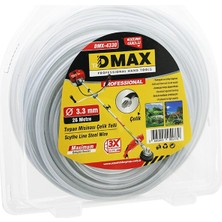 Die Grup Çelik Telli Yuvarlak    3.3mm x 26MT  Çim Biçme Tırpan Misinası (5324)