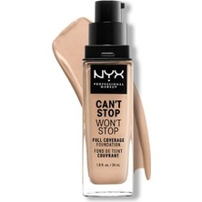 Zemira Professional Makeup Can't Stop Won't Stop Full Coverage Foundation, 06 Vanilla, 30 Ml, Mat Fini