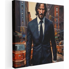 Popcasso John Wick Motifli Yağlı Boya Eser Dekoratif Kanvas Tablo