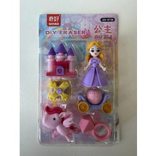 Qihao Dıy Eraser Prenses ve Eşyaları Şekillerinde 6 Lı Silği 11X17X3 cm