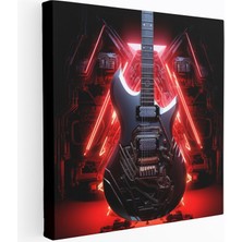 Popcasso Gelecekten Gelen Metal Müzik Temalı Sanatsal Unsurlar Kanvas Duvar Tablosu