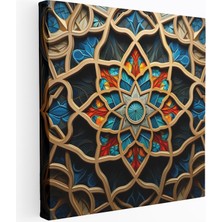 Popcasso Islamî Geometrik Desenler ile Kutsal Kur'an Modern Sanat Kanvas Tablo