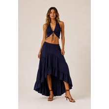 Alexander Gardi Asimetrik Kesim Boho Maxi Etek