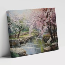 Popcasso Zen Bahçesi Modern Sanat Pastel Tonlarda Kanvas Tablo