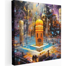Popcasso Canlı Spiral Desenli Kabe Çağdaş Kanvas Tablo