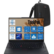 Lenovo Thinkpad E16 Gen 3 Intel Core Ultra 7 258V Aı 32GB Ddr5 Ddr5 1tb SSD Intel® Arc™ Graphics 140V 16" Wuxga (1920X1200) IPS 300NITS WIN11HOME Taşınabilir Bilgisayar TP22AY0038TXH03+ZETTAÇANTA