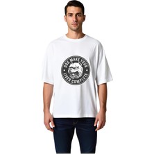 PayBuy Erkek Oversize Baskılı Tişört Köpek Sevgisi Motivasyon Yazısı Cesur Tasarım Rahat Kesim Günlük Şık