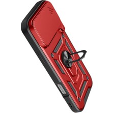 Magicool Iphone 17 Pro Max Pars Lens Yüzüklü Silikon - Kırmızı