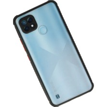 Magicool Realme C21 Kılıf Miami Şeffaf Silikon - Siyah