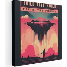 Popcasso Vintage Konser Poster ile Pink Floyd Canlı Performanslar Için Nostaljik Stil Kanvas Tablo