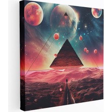 Popcasso Kozmik Sürreal Sanat Temalı Pink Floyd Kanvas Duvar Tablosu