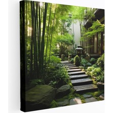 Popcasso Zen Bahçesi Modern Sanat Teması Kanvas Duvar Tablosu