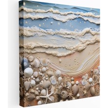 Popcasso Zen Temalı Modern Sanat Sahil Manzarası Kanvas Duvar Tablosu