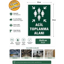 Ergündoğdu 'Acil Toplanma Alanı' Ikaz Uyarı Levhası Pvc 25X35 cm