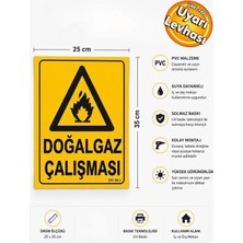 Ergündoğdu 'Doğalgaz Çalışması' Ikaz Uyarı Levhası Pvc 25X35 cm