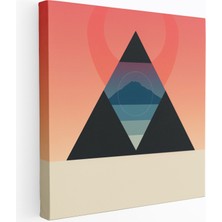 Popcasso Geometrik Tasarım Pink Floyd Motifli Disografi Dekoratif Kanvas Tablo