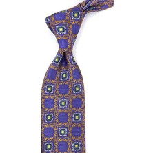 Kravatkolik Mor Motif Desen Mendilli Klasik Kravat KK13917
