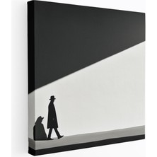 Popcasso Gölge Içinde Sade Esrarengiz Figür Pulp Fiction Motifli Gerilim Modern Sanat Dekoratif Kanvas Tablo