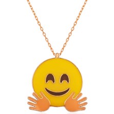 Gumush ​gümüş Rose El Sallayan Emoji Bayan Kolye