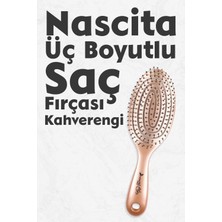 Zemira Üç Boyutlu Oval Saç Fırçası Kahverengi