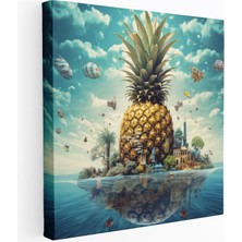 Popcasso Rüya Bahçesi Ananas Gerçeküstü Ananas Manzarası Kanvas Duvar Tablosu