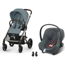 Cybex Balios S Lux Travel Sistem | Taupe Stormy Blue & Aton Steel Grey