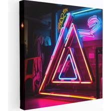 Popcasso Pink Floyd Temalı Neon Ilar Modern Sanat Duvar Tablosu