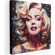 Popcas Geleneksel Hollywood Portresi Mozaik Renkli Modern Sanat ile Göz Alıcı Kanvas Duvar Tablosu