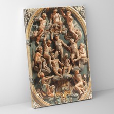 Popcasso Raffaello Sanzio Atina Okulu Modern Sanat Teması Dekoratif Kanvas Tablo