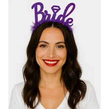 Ankaverse Mor Renk Bekarlığa Veda Italik Yazı Alyanslı Bride Taç