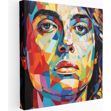 Popcasso Jackson Görselliği Pop Sanat Michael Jackson Canlı Renklerle Michael Kanvas Tablo