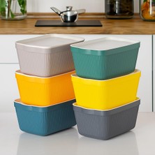 Zemira Porsima 1037 Erzak Çok Amaçlı Bakliyat Saklama Kabı Dolap Içi Organizer 6'li 1,5 L Still Box