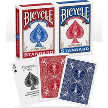 Zemira Bicycle Standart Endeks Oyun Kağıdı Destesi, Poker Boyu, 2 Deste, Kırmızı