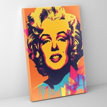 Popcas Geleneksel Hollywood Portresi Temalı Pop Art Tarzında Duvar Tablosu