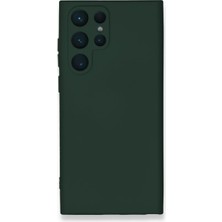 Magicool Samsung Galaxy S23 Ultra Kılıf Nano Içi Kadife Silikon - Koyu Yeşil