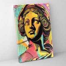 Popcas Klasik ve Pop Sanat Stilinde Sanatı Geleneksel ve Çağdaş Dokuları Birleştiren Dekoratif Kanvas Tablo