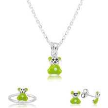 Gumush Gümüş Yeşil Ayıcık Çocuk Set