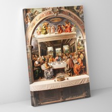 Popcasso Son Akşam Yemeği Modern Sanat Raffaello Sanzio Duygu Detay Kanvas Tablo