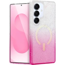 Magicool Samsung Galaxy S25 Plus Pummel Shiny Magsafe Kapak - Pembe