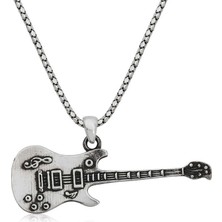 Gumush ​gümüş Elektro Gitar Erkek Kolye