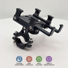 Közen Premium Cnc Alüminyum Motosiklet ve Bisiklet Telefon Tutucu - Kartal Pençesi Güvenli Tutuş