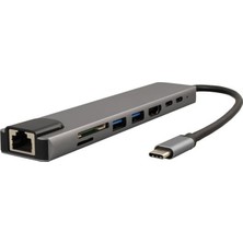 Raca RC-29630 Type-C 8in1 HDMI Çok Fonksiyonlu USB 3.0 Dock Station (Macbook - Pc - Playstation - Xbox)