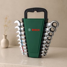 8 Parça 8-19 mm Kombine Anahtar Takımı (Plastik Standlı, Taşıma Aparatlı)