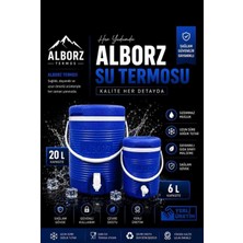 Alborz Musluklu Su Termosu 20 Litre ve 6 Litre Piknik Termosu Soğuk Içecek Termosu Gıda Temasına Uygun Yerli Üretim