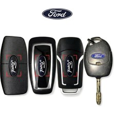 Stilix Garage Ford Fiesta Fusion Connect Transit Kumanda Anahtar Logo Damla Etiket Elips 17 mm 1.7 cm 2 Adet