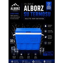 Alborz 32 Litre Buzluk Termos | Uzun Süre Soğuk Tutan Taşınabilir Piknik, Kamp ve Plaj Buzluk Kutusu